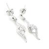 Les Trésors De Lily [I9093] - Silver Earrings 'Scarlett' Silver White (rhodium Plated) - 25x5 Mm