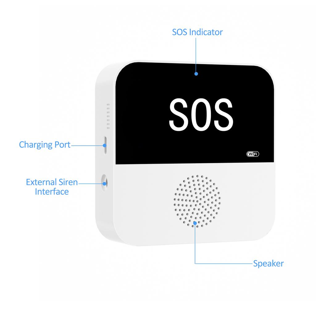 Wi-Fi Tuya Smart Wireless Caregiver Pager Кнопка экстренной помощи Пейджеры для сиделок Приложение «Кнопка оповещения для пожилых людей»