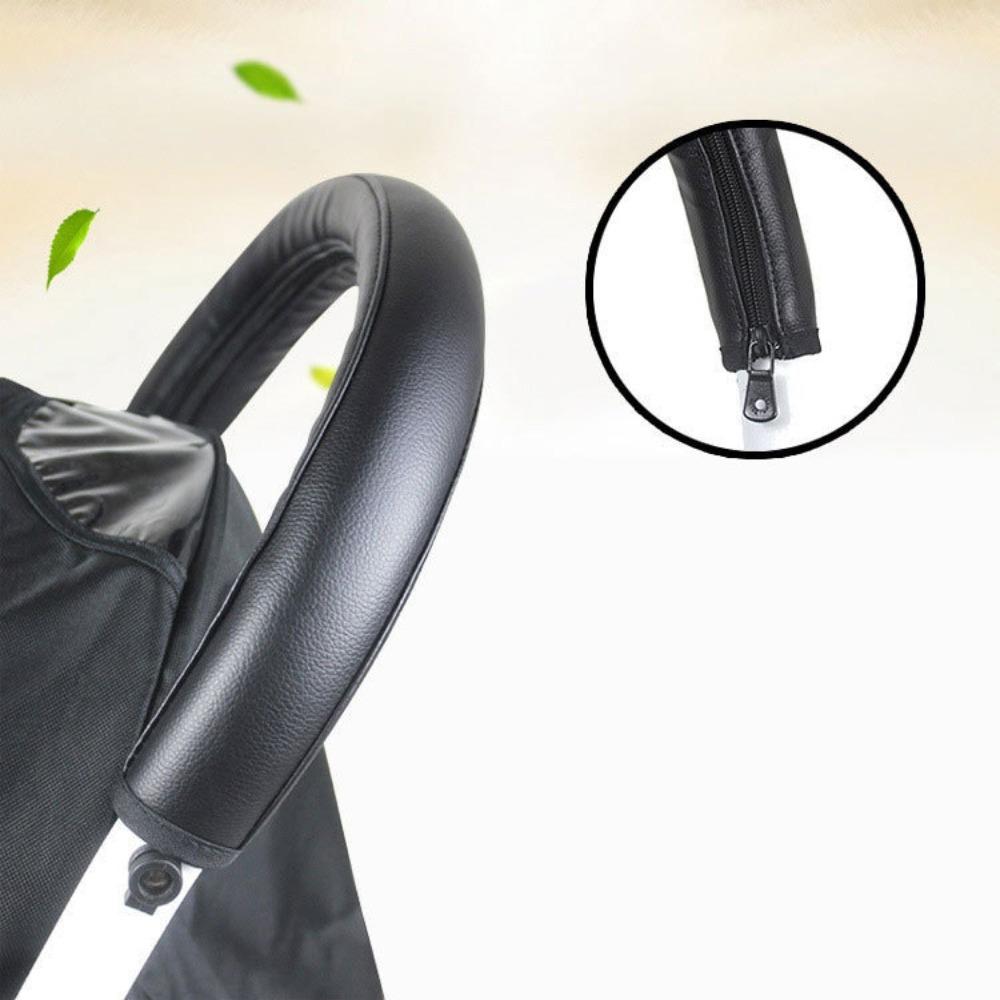 Handle Covers Baby Stroller Handle Cover Pushchair Armrest Case Protective Cover Pu Protective