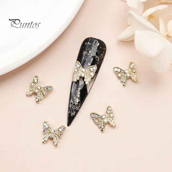 10 шт., подвески для ногтей в виде бабочек, блестящие стразы, инкрустация из искусственного кристалла, 3D подвески, аксессуары для маникюра «сделай сам», ювелирные изделия для дизайна ногтей, украшения для чехла для телефона, украшения для ногтей
