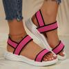 Модная женская обувь 2024 года, модные женские сандалии с эластичной резинкой, горячая распродажа, повседневные сандалии разных цветов, женские новые сандалии на плоской подошве больших размеров