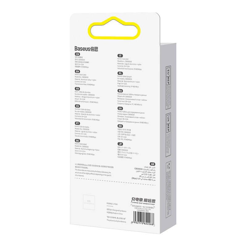 Kabel Szybkiego Ładowania  Baseus Starspeed Usb Do M+L+C 3.5A 0.6M(Black)