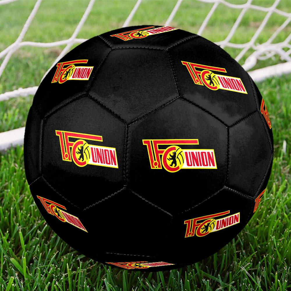 FC Union Berlin Size 5 Soccer Ball, Machine-Stitched PVC, Durable & High Bounce, All Ages Fit, fan merchandise, matches & outdoor use.