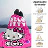 1шт. Милое мультяшное розовое одеяло Hello Kitty - Идеально для дома, офиса, использования на улице, идея для подарка, подходит для всех сезоновz041723