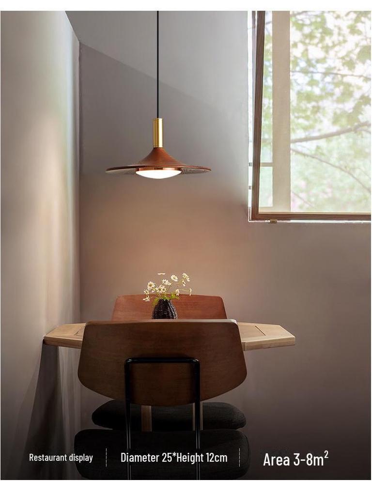 Retro Wabi-Sabi Japanese Log Style Chandelier for Dining Table or Bar