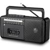 Cassette Tape Player Bluetooth Boombox, AM/FM/SW Radio Stereo, Tape Player/Recorder with Big Speaker and Earphone Jack, USB/TF Card Player