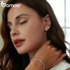Женские серьги-гвоздики BAMOER из стерлингового серебра 925 пробы с цирконием и изящными ювелирными изделиями