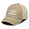 “Support Day Drinking” Print Mesh Cap Unisex Adjustable Trucker Hat Gorra Hombre Washed Retro Unisex Snapback Baseball Hat
