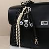 Zinc Zinc Alloy Leather Baseball Pendants Elegant Versatile Bag Charm Rugby Tassel Keychain  Friends