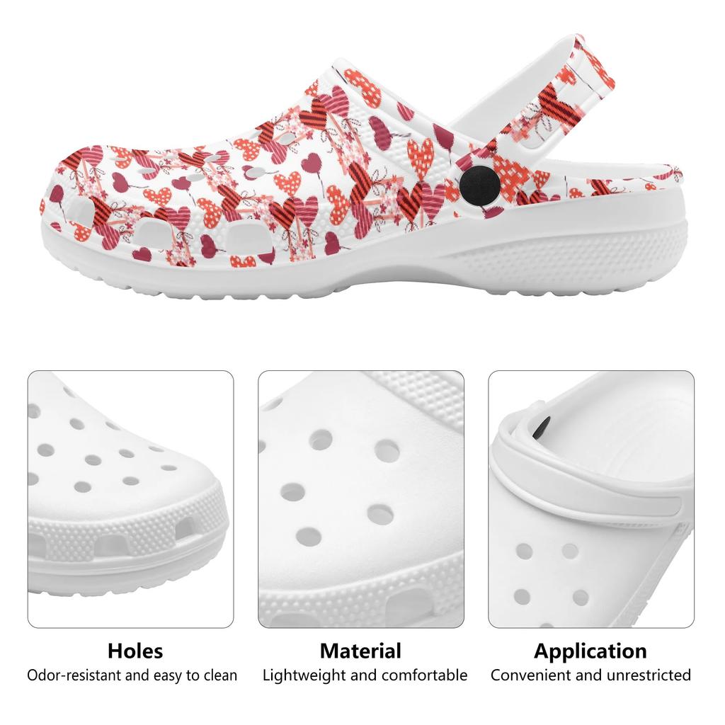 Cute Printed EVA Clogs Unisex Easy Clean Lightweight Slip On Casual Footwear Soft Sole Summer Sandals Daily Leisure Wear