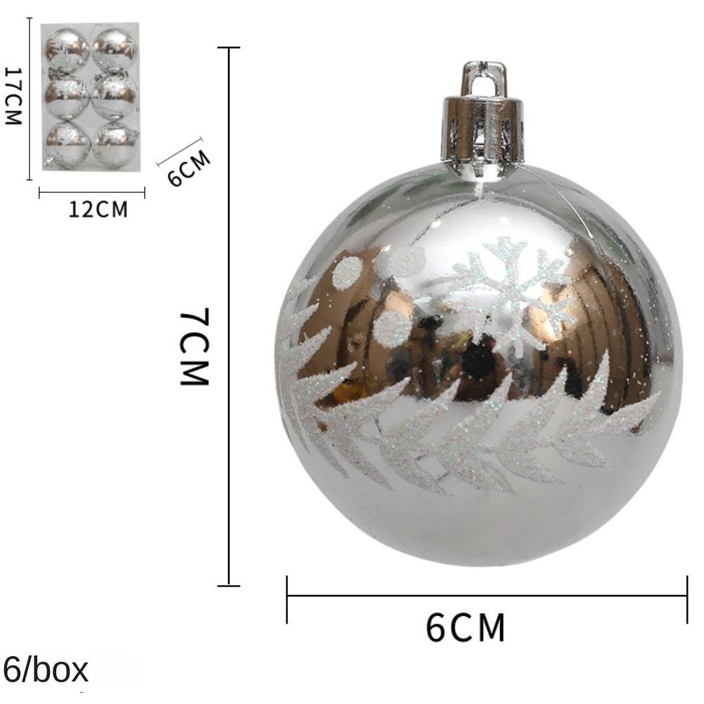 6 шт./кор. гальванизированные пластиковые шары рождественские подарочные коробки подвесные рождественские украшения