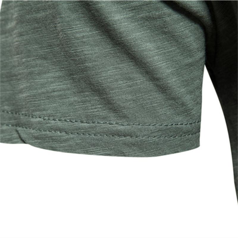 Summer Solid Color Short-sleeved Men's Casual Slim Round Neck Cotton T-shirt