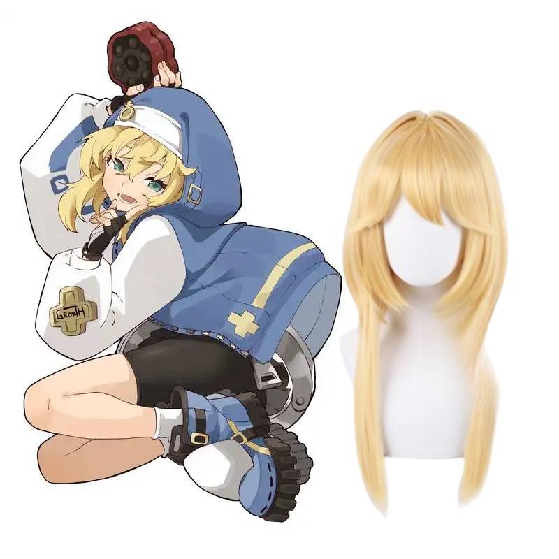 Парик для косплея Bridget из Guilty Gear из высокотемпературного шелка для аниме-ролевых игр