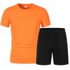Men's Quick-Dry Mesh Sports Set: Solid Color Short-Sleeve T-Shirt and Shorts