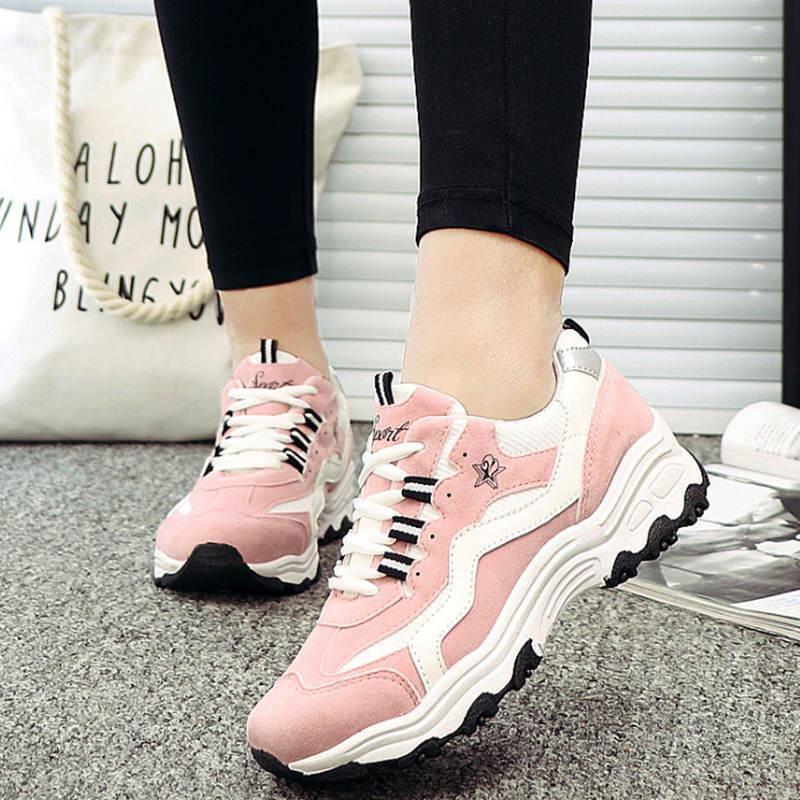 Stylish Women Fashion Sports Casual Running Shoes With Premium Quality Suede Upper