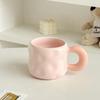 Ceramic Mug with Lid + Spoon Cute Female Office Coffee Cup Contrast Couple Household Water Cup