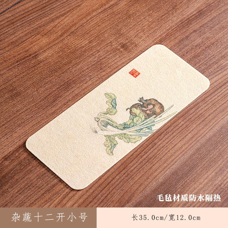 Разные овощи Двенадцать отверстий Прямоугольные подставки для чайного столика Дзен Подставка под напитки Салфетка для обеденного стола Китайский чайный сервиз Ремесло