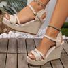 Fashion Sandalias De Mujer Plus Size 35-42 Elegant Summer Women Platform Sandals Comfortable Non-slip Beach Sandals Wedges Shoes