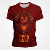Russian Flag Logo Graphic T Shirts CCCP Banner 3D Printed T Shirt for Men Military T-Shirt Streetwear Casual Tee Tops