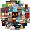 62 наклейки Minecraft для бутылок с водой, телефонов, ноутбуков и настольных компьютеров