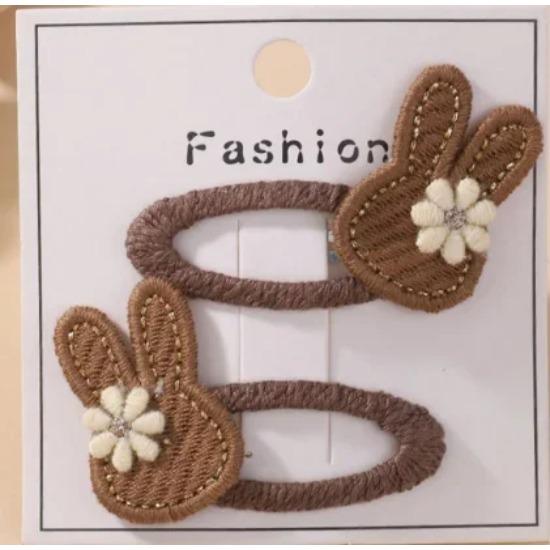 LOVEKIKI 2Pcs Cartoon Rabbit Hairclip Handmade for Kids Girls Hairbangs Sweet Hairgripes Barrette Ins Style Hairpin Ornaments
