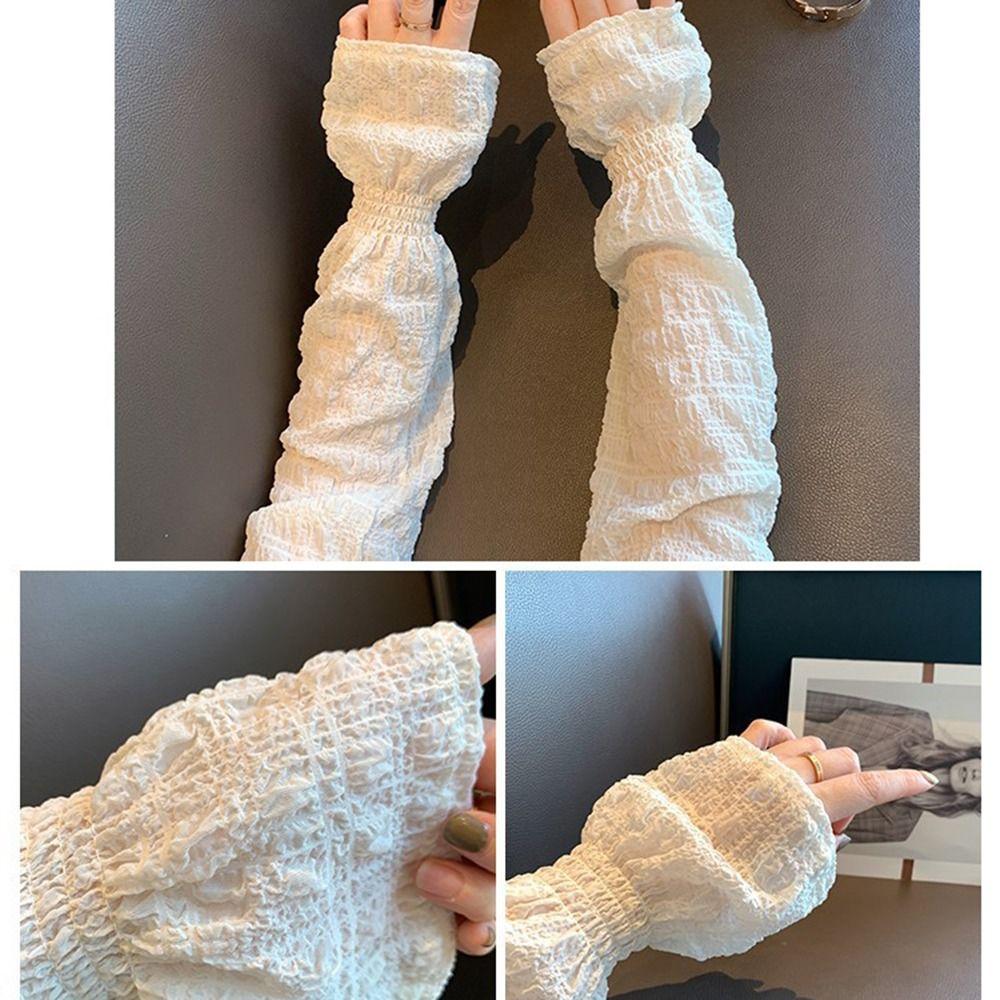 Тонкий рукав из ледяного шелка, защита от солнца, нарукавник, варежки для занятий спортом на открытом воздухе, женские