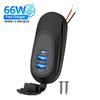 3-портовое USB-гнездо для зарядки, двойное 18 Вт QC3.0 и 30 Вт PD3.0, 12/24 В, для автомобиля, автобуса, лодки, универсальное, водонепроницаемое, адаптер питания