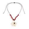Ingemark Bohemian Big Flower Pendant Pendant Choker Necklace for Women Trendy Red Rope Adjustable Chain Aesthetics Jewelry Gift