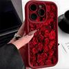 Чехол для телефона с рисунком красной розы для iPhone 17 Чехлы iPhone 16 Pro Max 15 14 13 12 11 XS X XR 7 8 Plus 16E 17 Air Мягкий силиконовый чехол