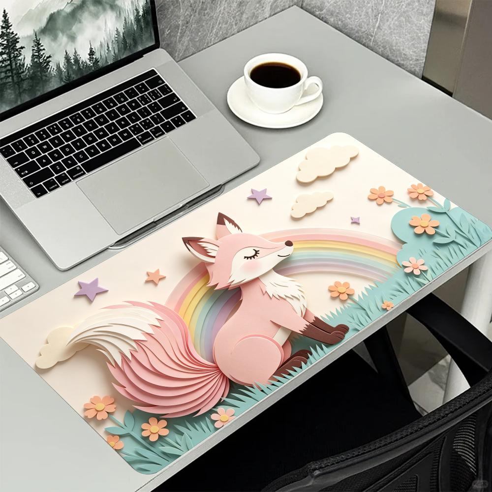 Sweet Pastel Unicorn Rainbow Star Art NonSlip Rubber Mouse Pad For Precise Mouse Control Gaming Laptop Desktop Daily Work Tasks
