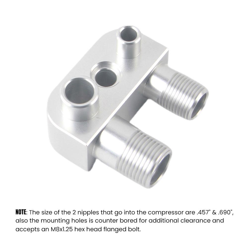 NEW LSX LS3 Engine Swap Conversion A/C Line Compressor Adapter Fitting