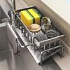 Foldable Carbon Steel Kitchen Sink Organizer