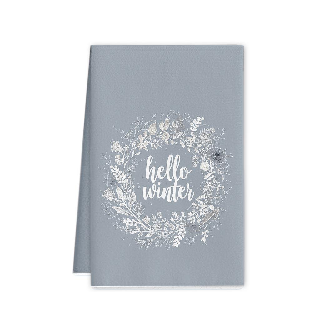 Рождественское полотенце 2025 новое трансграничное полотенце из микрофибры с принтом кухонное полотенце праздничное украшение