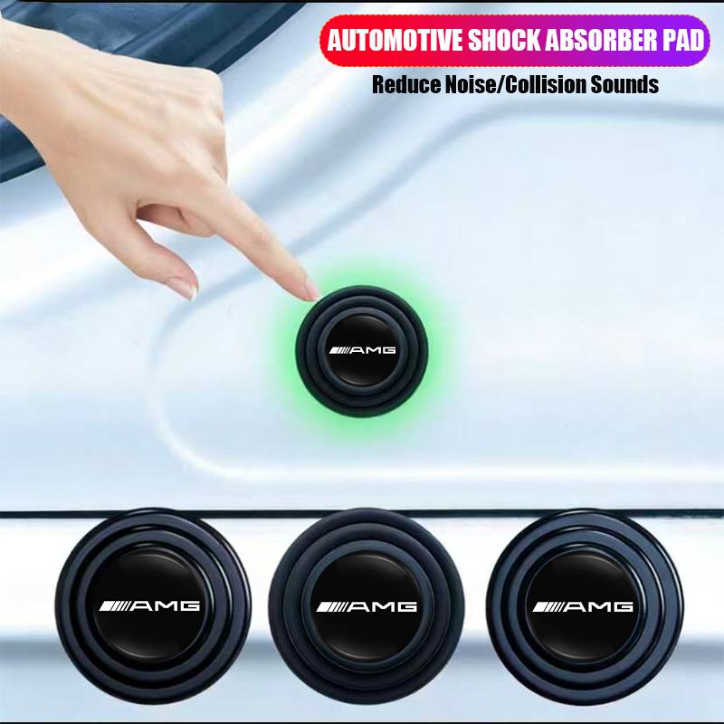 12Pcs Car Badge Stickers Door Crash Pads Shock Absorbers Accessories For Mercedes Benz A B C E G CLA W203 W204 C260 E300L A200L OS1