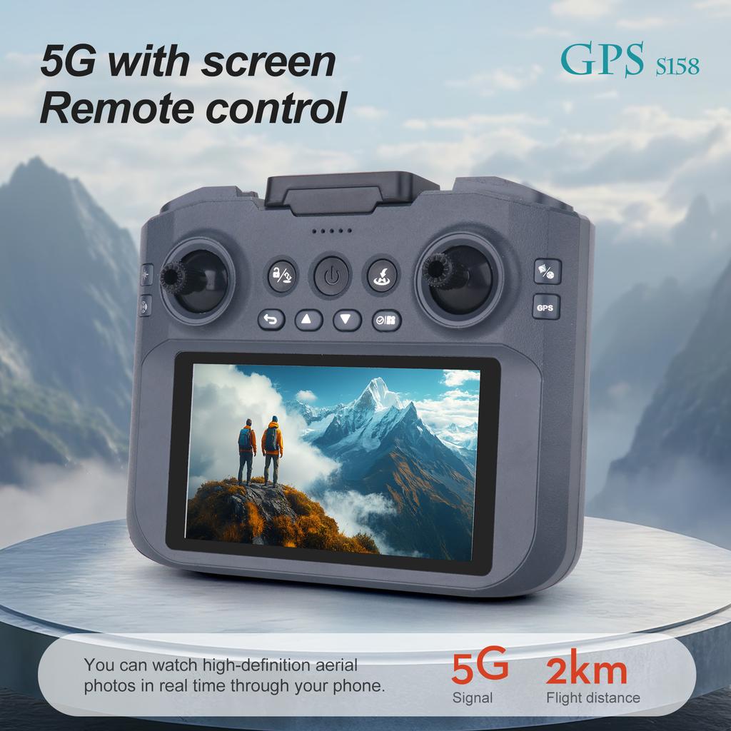 S158 max Professional GPS Drone Screen Control Folding HD Camera 5G Brushless With Optical Flow Positioning Mini Quadcopter Toy