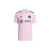 Alphabet Print Striped Short Sleeve Soccer Jersey 23/24 Season Men Tops Pink IB5027