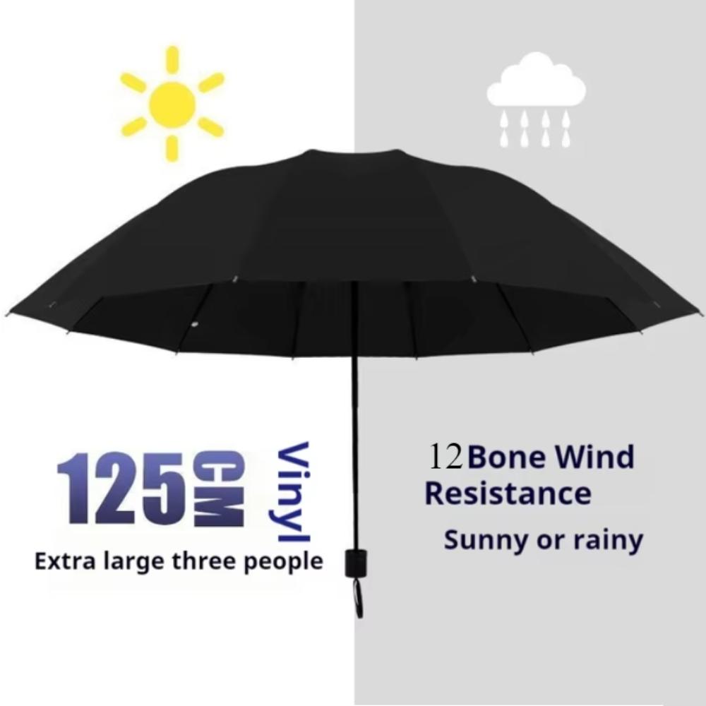 Очень большой ветрозащитный зонт с защитой от УФ-излучения — прочный, водонепроницаемый, открывается вручную от солнца и дождя