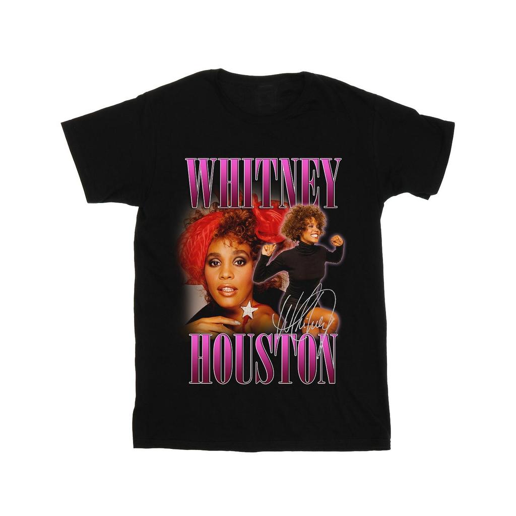 Whitney Houston Mens Signature Homage T-Shirt