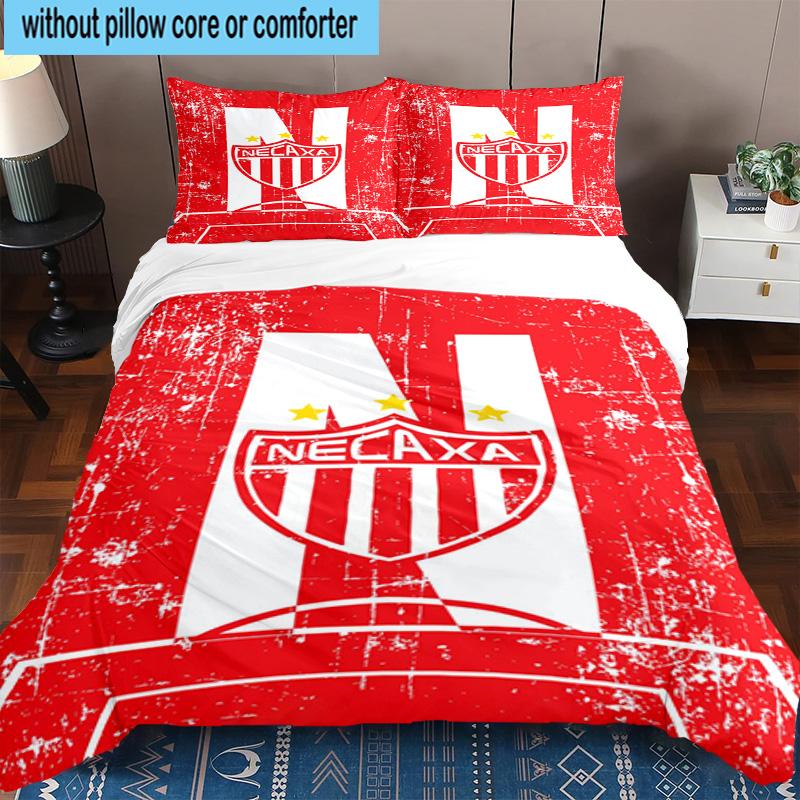3pcs Soccer Player Printed Bedding Set Duvet Cover Closure Includes 1 Duvet Cover & 2 Pillowcases Bedding Sets Home Decor Gifts