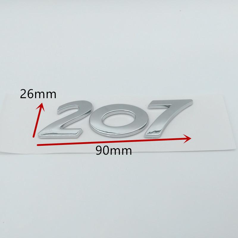 1pcs 3D ABS GT 206 207 208 301 307 308 408 508 car Letter Emblem Rear tail trunk Decals badge sticker Decal styling Accessories