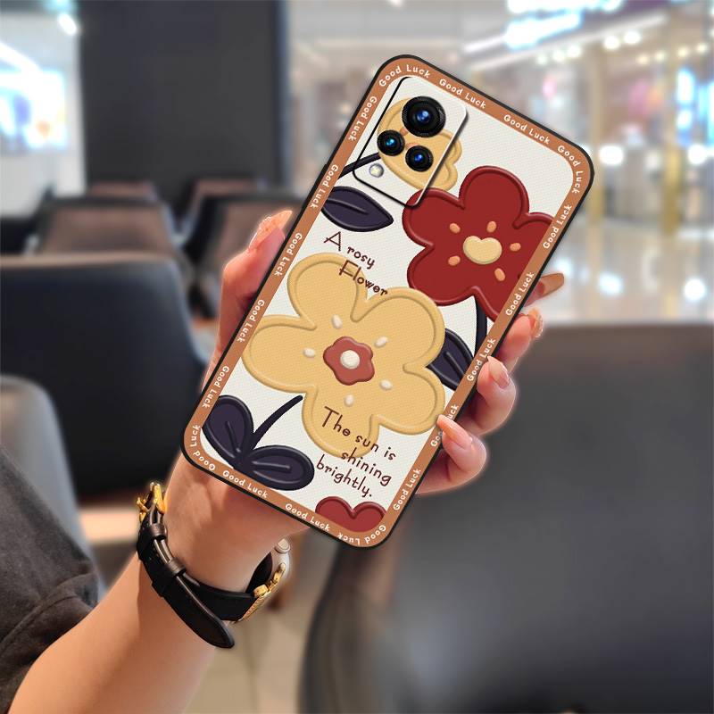 Waterproof Fashion Design Phone Case For VIVO V21 Cartoon protective Dirt-resistant Silicone TPU Back Cover Cute Cover