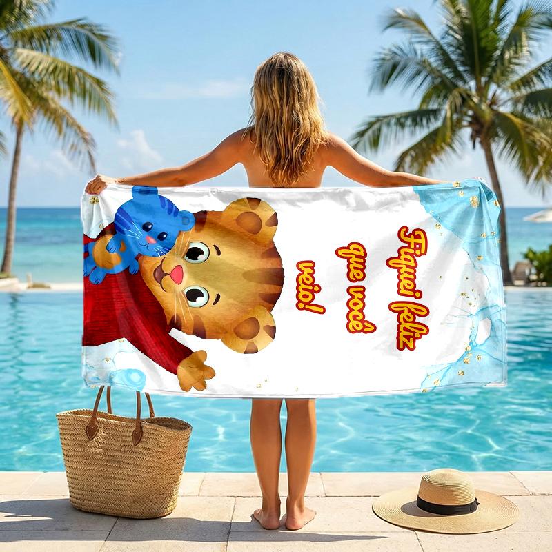Daniel Tiger Fashion Beach Towel: Ideal for Summer Adventures Soft, absorbent and quick drying suitable for swimming and bathing
