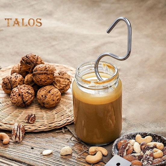 Peanut Butter Stirrer Scraper Set Stainless Steel Peanut Butter Mixer Nut Butter Churner Stirrer Stirring Tool for Jam Butter Sauces