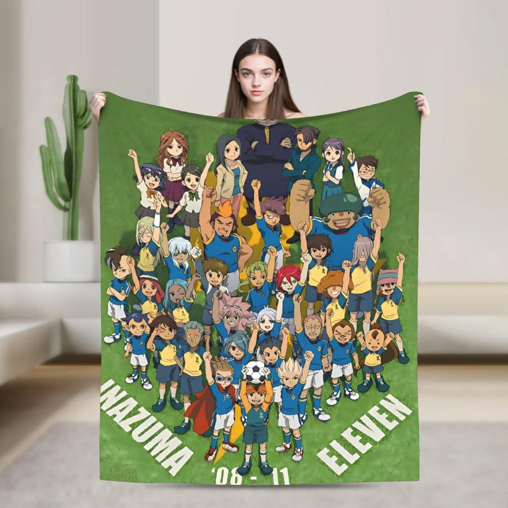 Inazuma Eleven Axel Blaz gouenji Blanket Picnic Flannel Throw Blanket For Couch Bed Super Soft Design Quality Bedspread Gift
