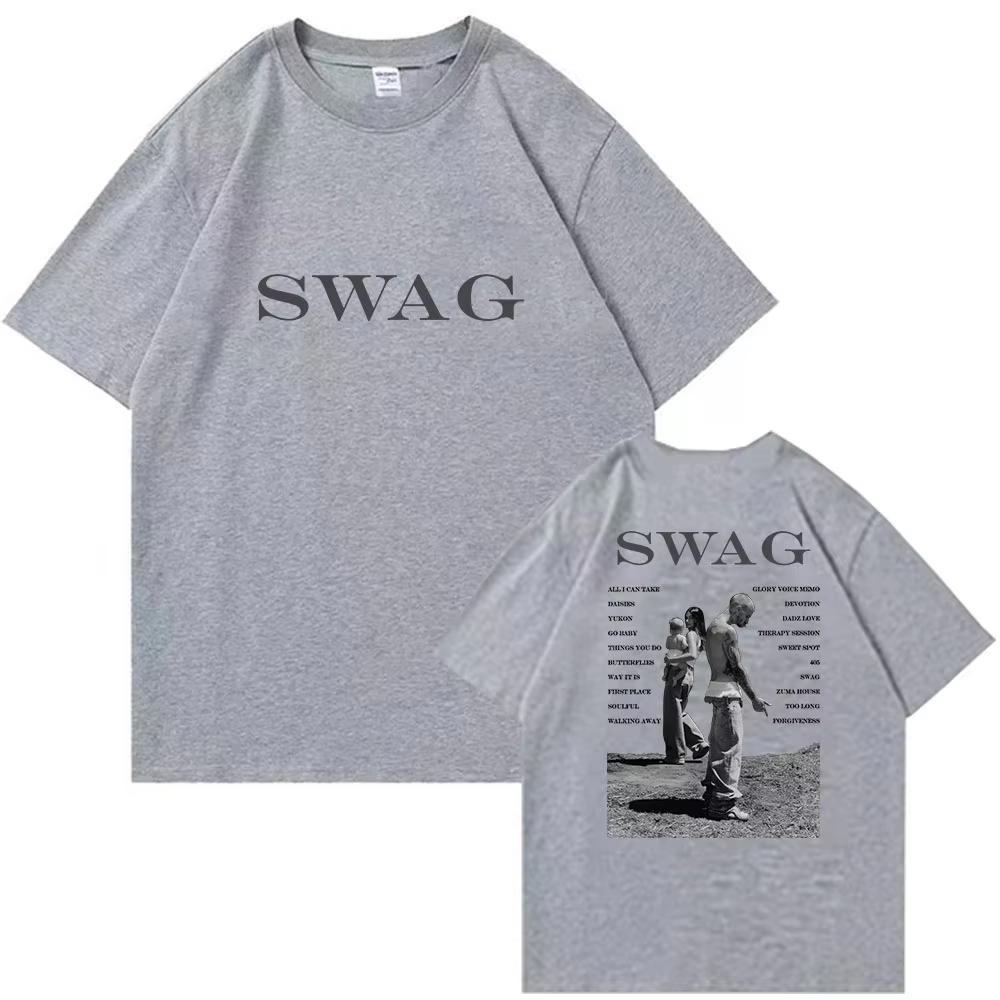 Bieber SWAG 2026 Justin Album Tshirt 2 Sided ONeck Short Sleeve Shirts Fans Gift