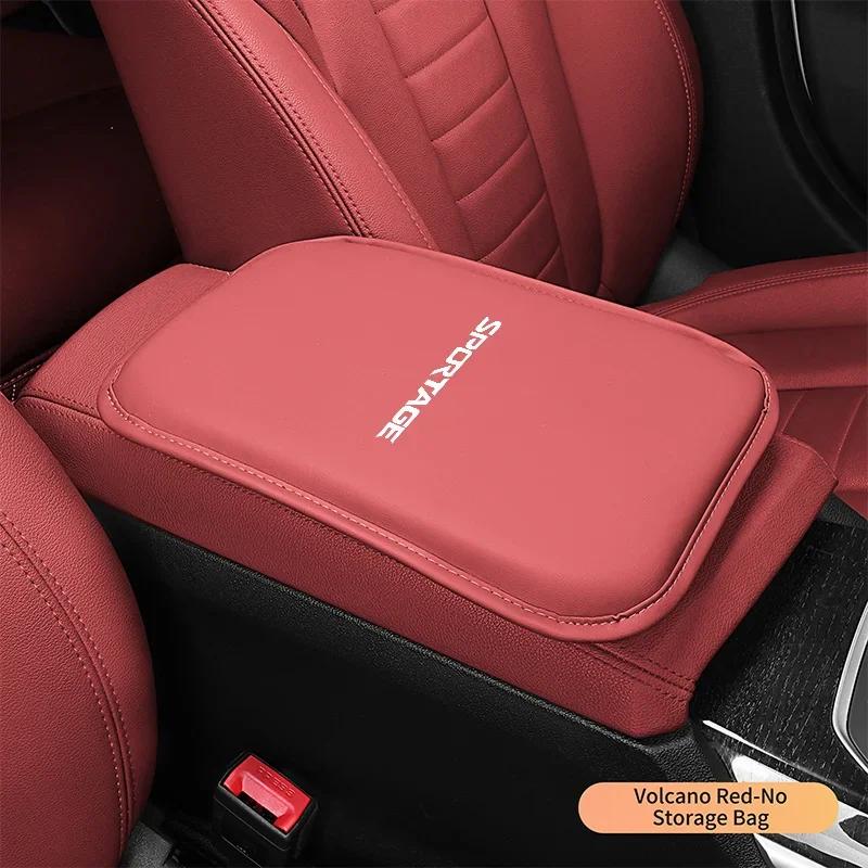 Leather Car Armrest Cushion Storage Box Cover Pad Mat For Kia Sportage Ceed Xceed Sports K5 Seltos 2019 2020 2022 2023 Accessory tai230