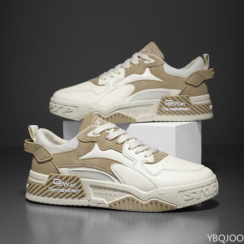 Spring Men's New Breathable White Shoes Men's Trendy Versatile Thick Soled Sports Leisure Comfortable Board Shoes