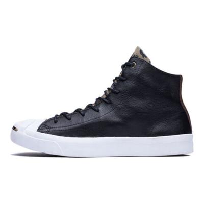 Jack Purcell Удобные Модные Высокие Кеды из Канваса Унисекс Кроссовки Черные 160212C