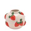 The Cottage Garden Hand Painted Vase Small - Strawberry