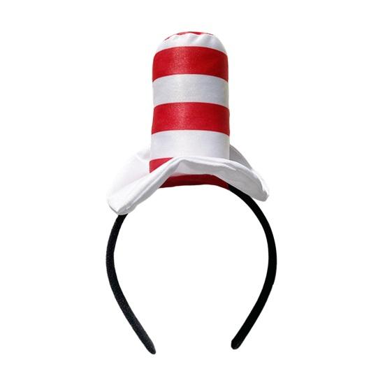 1/2 шт. Доктор. Suess Hat Cat Headband Red White Striped Hat Dr. Костюмы Suess Book Персонаж Школьная вечеринка на Хэллоуин Косплей Аксессуары